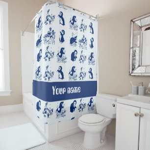 Rideaux De Douche Dauphin, baleines et pingouins