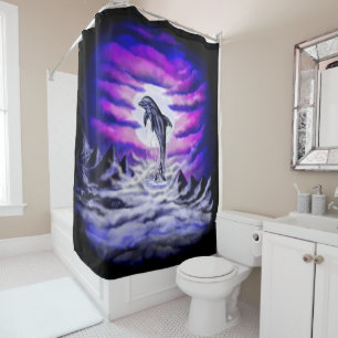 Rideaux De Douche Dauphin clair de lune