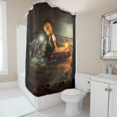 Rideaux De Douche Dauphin Et Garçon (En situation)