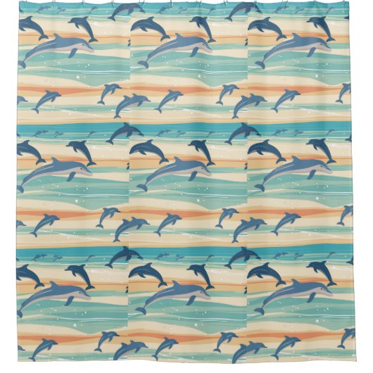 Rideaux De Douche Dauphins (Devant)