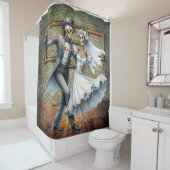 Rideaux de douche de mariage de danse de squelette (En situation)
