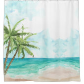 Rideaux de douche de marque Blue Beach Ocean (Devant)