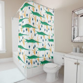 Rideaux De Douche De mignons crocodiles sans couture motif. Animaux  (En situation)