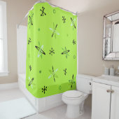 Rideaux De Douche Début de l'ère atomique Chartreuse (En situation)