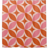 Rideaux De Douche Début du milieu du siècle sur les cercles rose et  (Devant)