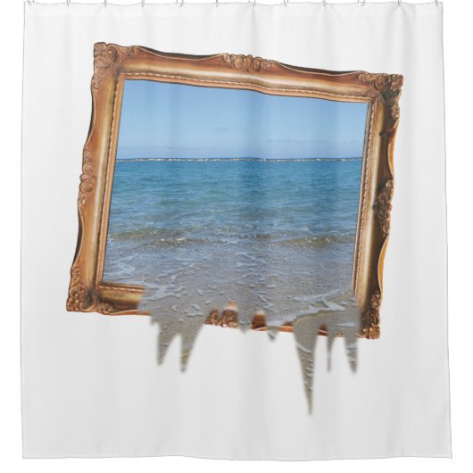 Rideaux De Douche Décalage de l'océan hors cadre d'image (Devant)