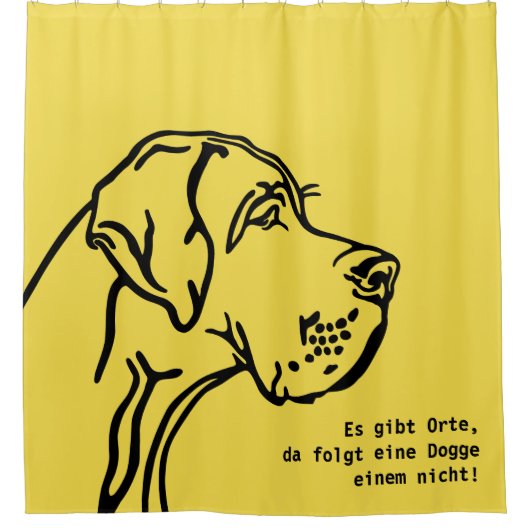 Rideaux De Douche Déclaration Dogue Allemand (allemand) (Devant)