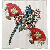 Rideaux De Douche Déco d'oiseaux asiatiques (Devant)