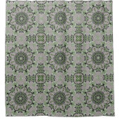 Rideaux De Douche Déco noir gris vert gris abstrait (Devant)