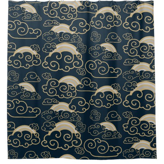 Rideaux De Douche Décor Japandi (Devant)