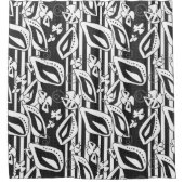 Rideaux De Douche Décor moderne Abstrait noir blanc ornement mosaïqu (Devant)