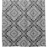 Rideaux De Douche Décor moderne Abstrait noir blanc ornement mosaïqu (Devant)