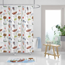 Décor salle de bain pour enfants, Pêche