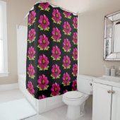 Rideaux De Douche décoration de fleurs (En situation)