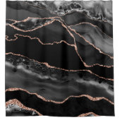 Rideaux De Douche Décoration de salle de bain luxueuse | Agate noire (Devant)