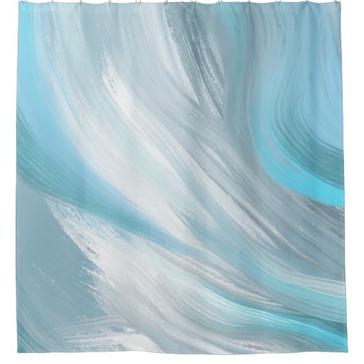 Rideaux De Douche décoration moderne et moche bleue (Devant)