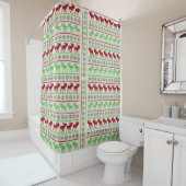 RIDEAUX DE DOUCHE DÉCORATIONS DE NOËL RENNE (En situation)