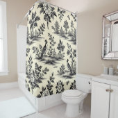 Rideaux De Douche Decorative French toile pattern (En situation)