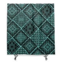 Découpe en dentelle gothique noire et Turquoise ve