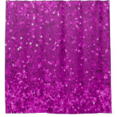 Rideaux De Douche Deep Pink Glam Faux Glitter Pattern (Devant)