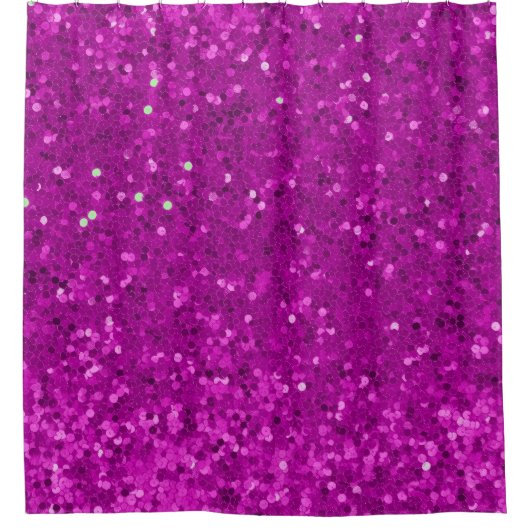 Rideaux De Douche Deep Pink Glam Faux Glitter Pattern (Devant)