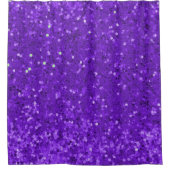 Rideaux De Douche Deep Purple Glam Faux Glitter Pattern (Devant)