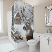 Rideaux De Douche Deer d'hiver/Buck art (En situation)