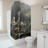 Rideaux De Douche Déesse Elfe De La Nature (En situation)