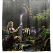 Rideaux De Douche Déesse Elfe De La Nature (Devant)