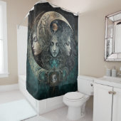 Rideaux De Douche Déesse triple (En situation)