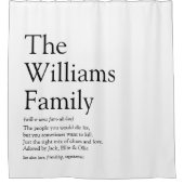 Rideaux De Douche Définition de famille Noir et blanc Amusement (Devant)