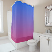 Rideaux De Douche dégradé bleu et rose ombre (En situation)