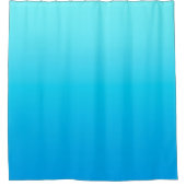 Rideaux De Douche dégradé de couleur bleu (Devant)