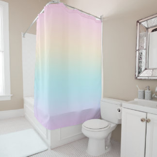 Rideaux De Douche dégradé de couleur pastel