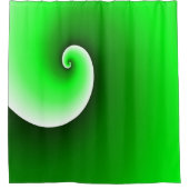 Rideaux De Douche Dégradé en spirale vert blanc (Devant)