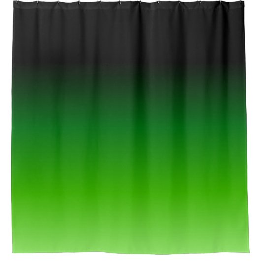 Rideaux De Douche Dégradé noir et vert (Devant)