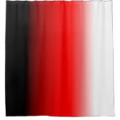 Rideaux De Douche Dégradé noir, rouge et blanc (Devant)