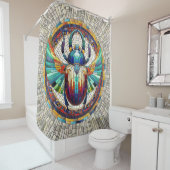 Rideaux De Douche Dendroctone du scarab égyptien - Art mosaïque (En situation)