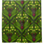 Rideaux De Douche Dendroctones et fougères, feuilles verts (Devant)