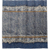 Rideaux De Douche Denim Blue Jeans : Décontracté Double Patch (Devant)