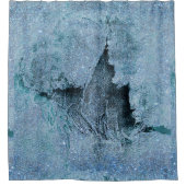 Rideaux De Douche denim de parties scintillant grungy (Devant)