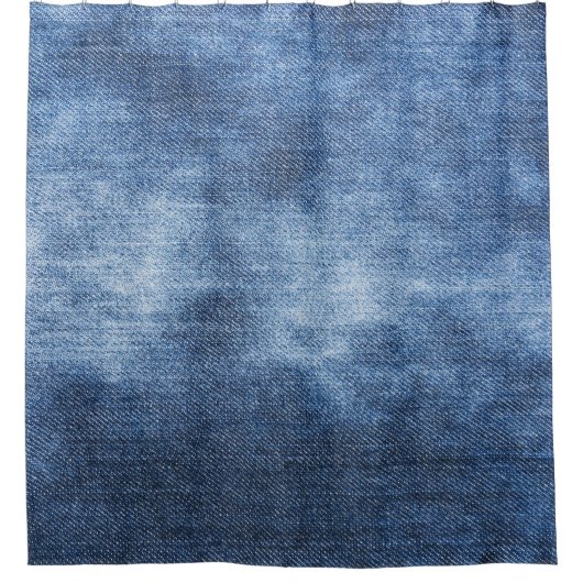 Rideaux De Douche Denim Texture : Arrière - plan de tissu usé (Devant)