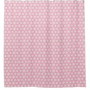 Rideaux De Douche Dentelle antique - blanc et rose rose