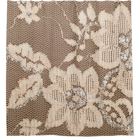 Rideaux De Douche Dentelle Delicacy : White Fabric Artistry (Devant)