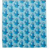 Rideaux De Douche Déplaisant mignon Demon Kawaii Blue Goth Kids (Devant)