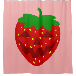 Rideaux De Douche déplaisante halloween goth fraise éffrayante