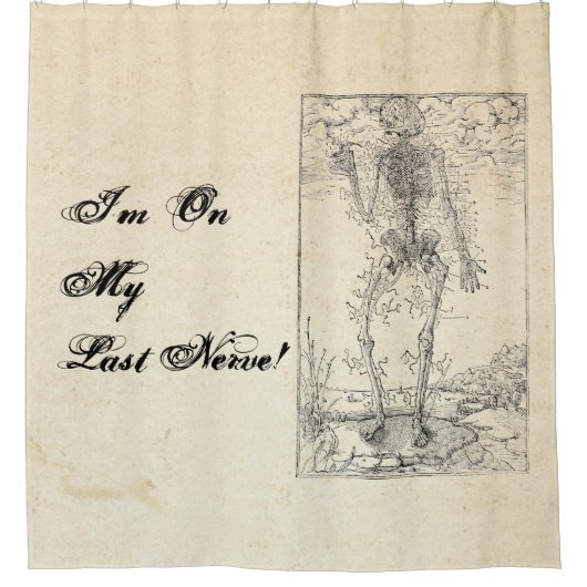 Rideaux De Douche Dernière Nerve - Halloween Squelette (Devant)