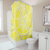 Rideaux De Douche Des coins de citron funky ! (En situation)