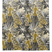 Rideaux De Douche Des girafes dans la forêt nocturne. (Devant)