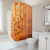 Rideaux De Douche Des gouttes orange sur verre, arrière - plan abstr (En situation)